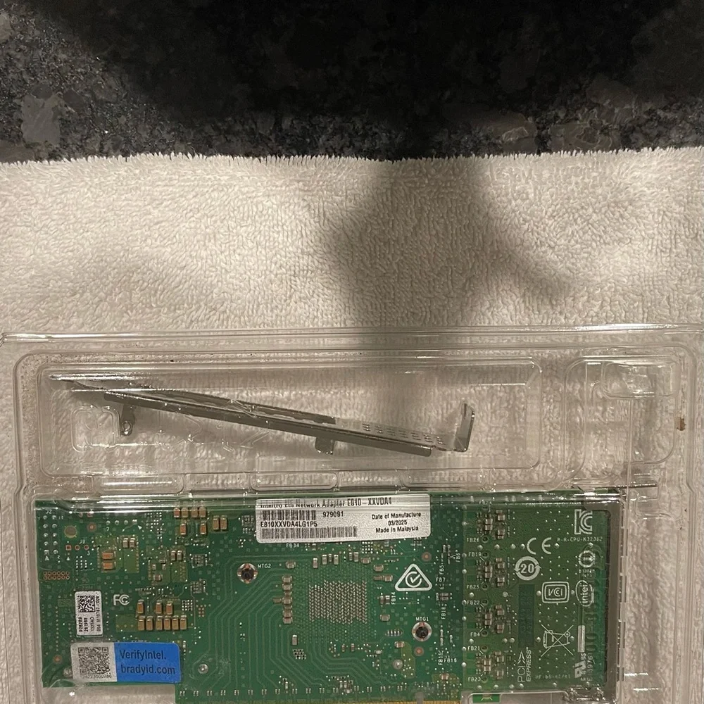 Intel Silver and Green Graphics Card